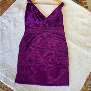 Elegant Purple Sleeveless Dress